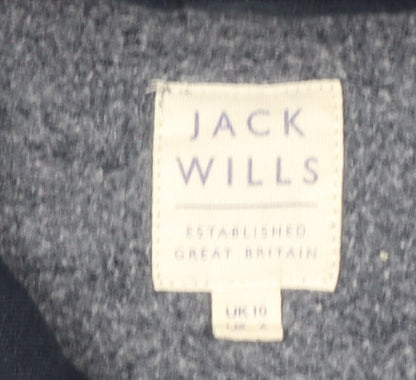 Jack Wills Women’s Blue UK 10 Pullover Hoodie Logo Fleece