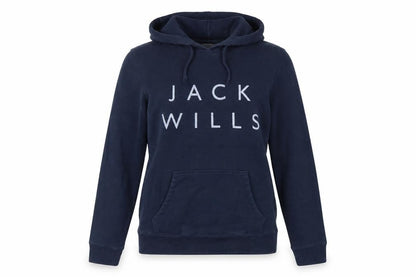 Jack Wills Women’s Blue UK 10 Pullover Hoodie Logo Fleece