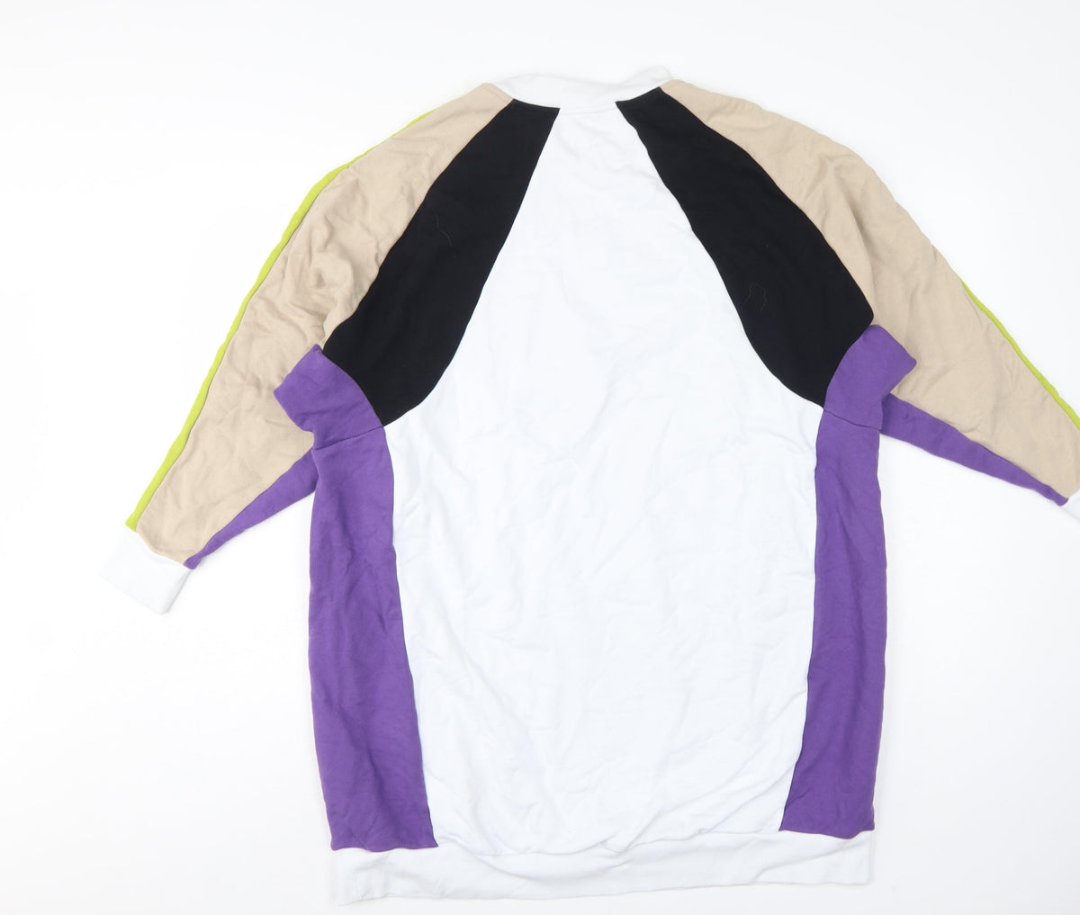 MSGM Women’s Multicoloured XS Colourblock Logo Raglan Sweatshirt
