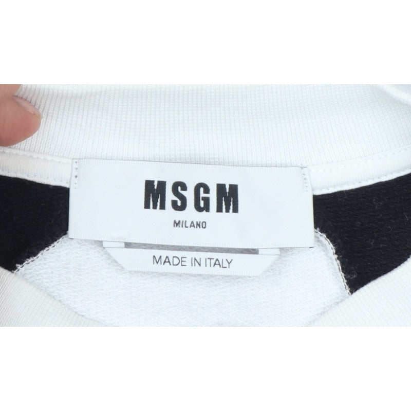 MSGM Women’s Multicoloured XS Colourblock Logo Raglan Sweatshirt