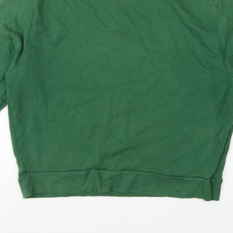 Weekday Women Green S Cropped Pullover Crew Neck Sweatshirt