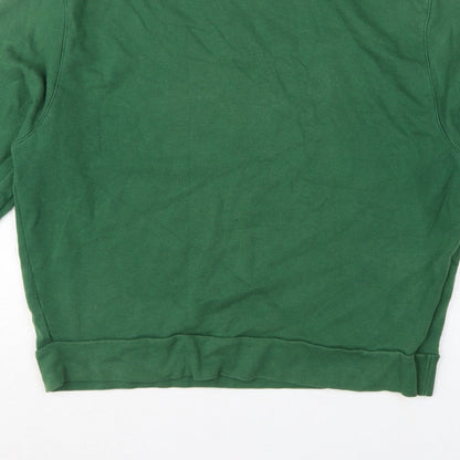Weekday Women Green S Cropped Pullover Crew Neck Sweatshirt
