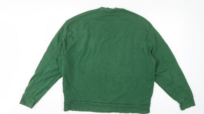 Weekday Women Green S Cropped Pullover Crew Neck Sweatshirt
