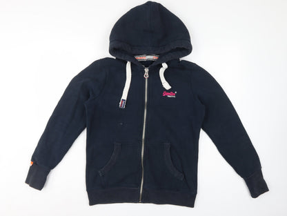 Superdry Women’s Navy Blue L Full Zip Hooded Logo Hoodie
