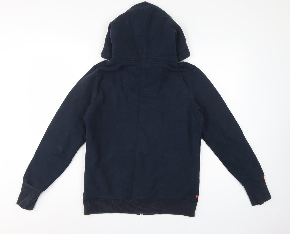 Superdry Women’s Navy Blue L Full Zip Hooded Logo Hoodie