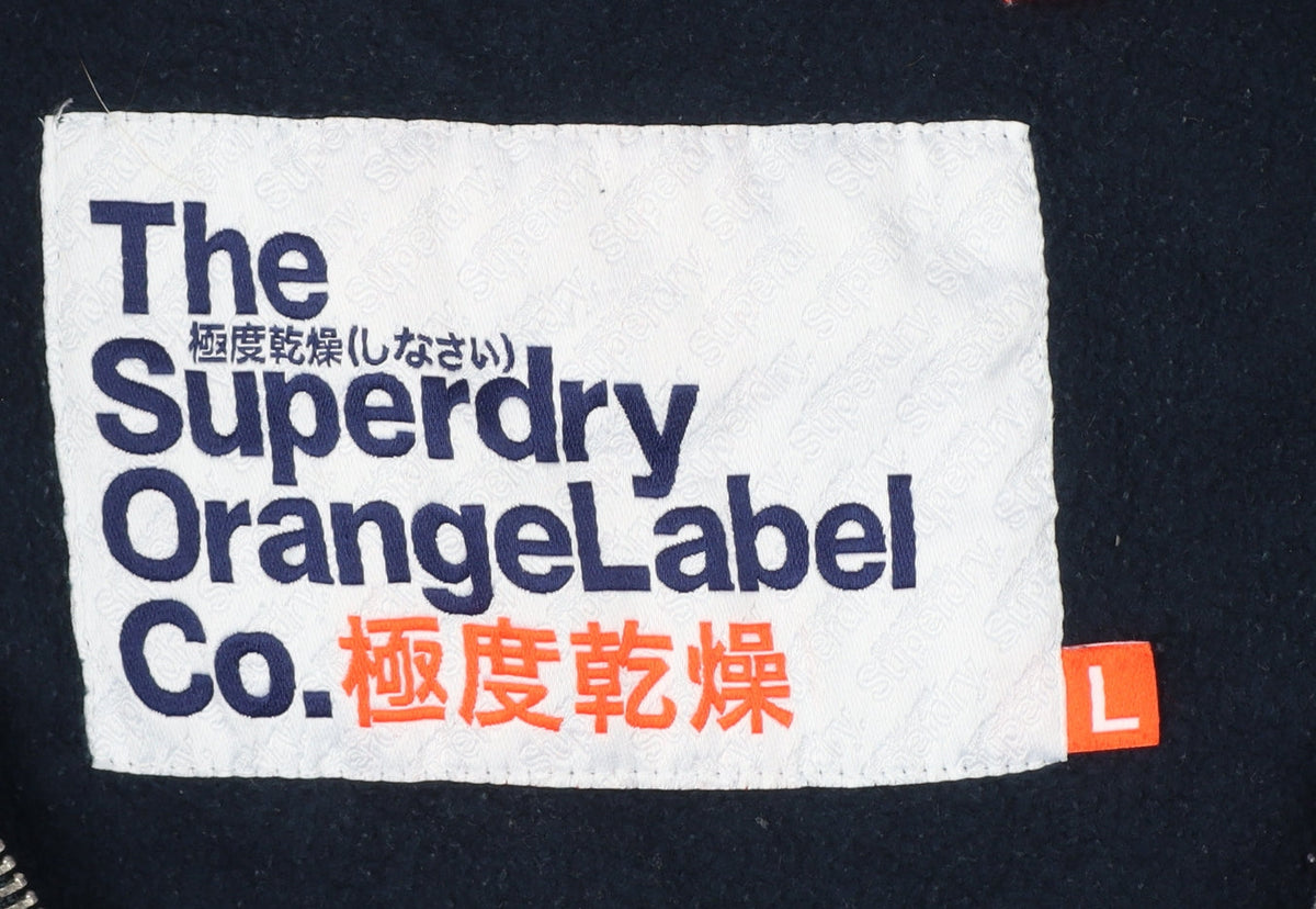 Superdry Women’s Navy Blue L Full Zip Hooded Logo Hoodie
