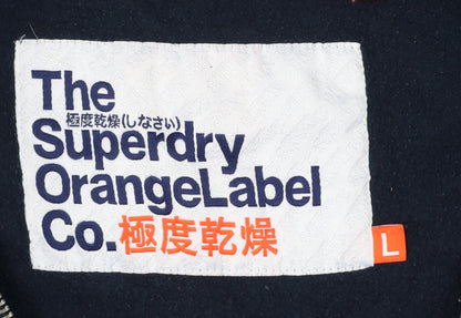 Superdry Women’s Navy Blue L Full Zip Hooded Logo Hoodie
