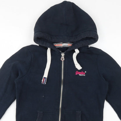 Superdry Women’s Navy Blue L Full Zip Hooded Logo Hoodie
