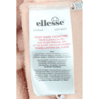 Ellesse Women’s Pink Logo Fleece Sweatshirt UK 12 Crew Neck