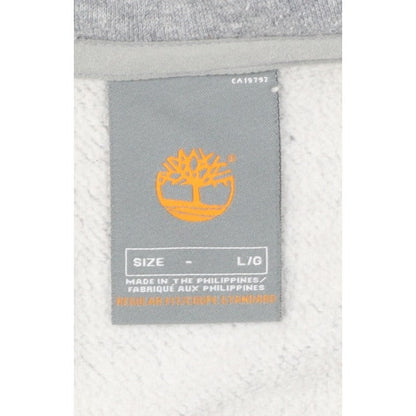 Timberland Men’s Grey L Full Zip Logo Graphic Hoodie Fleece