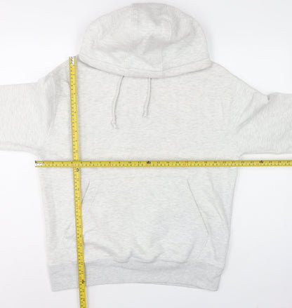 Pull&Bear Men’s Grey Size S Pullover Hooded Fleece Hoodie
