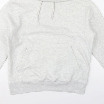 Pull&Bear Men’s Grey Size S Pullover Hooded Fleece Hoodie
