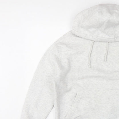 Pull&Bear Men’s Grey Size S Pullover Hooded Fleece Hoodie