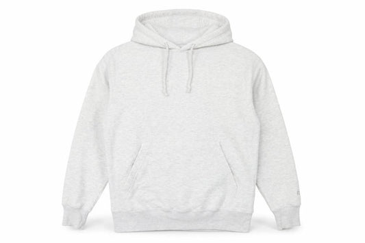Front view of Pull&Bear Men’s Grey, size S, Pullover Hooded Fleece Hoodie
