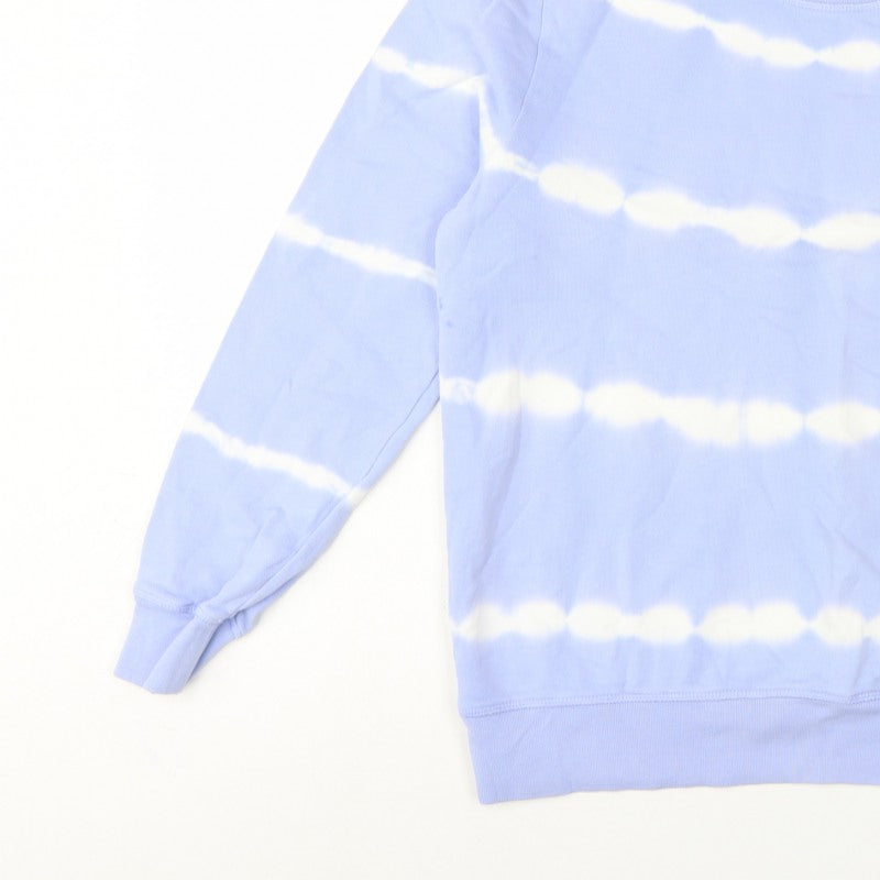 Marks and Spencer Women's Blue UK 12 Striped Pullover Sweatshirt