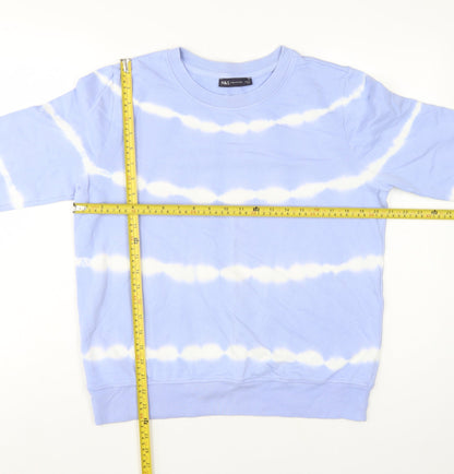 Marks and Spencer Women's Blue UK 12 Striped Pullover Sweatshirt