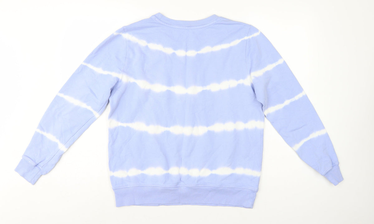 Marks and Spencer Women's Blue UK 12 Striped Pullover Sweatshirt