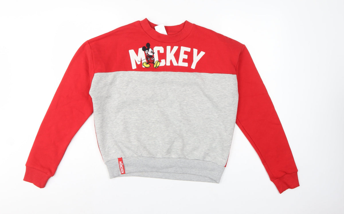 Disney Women’s Multicolour S Mickey München Graphic Pullover Sweatshirt