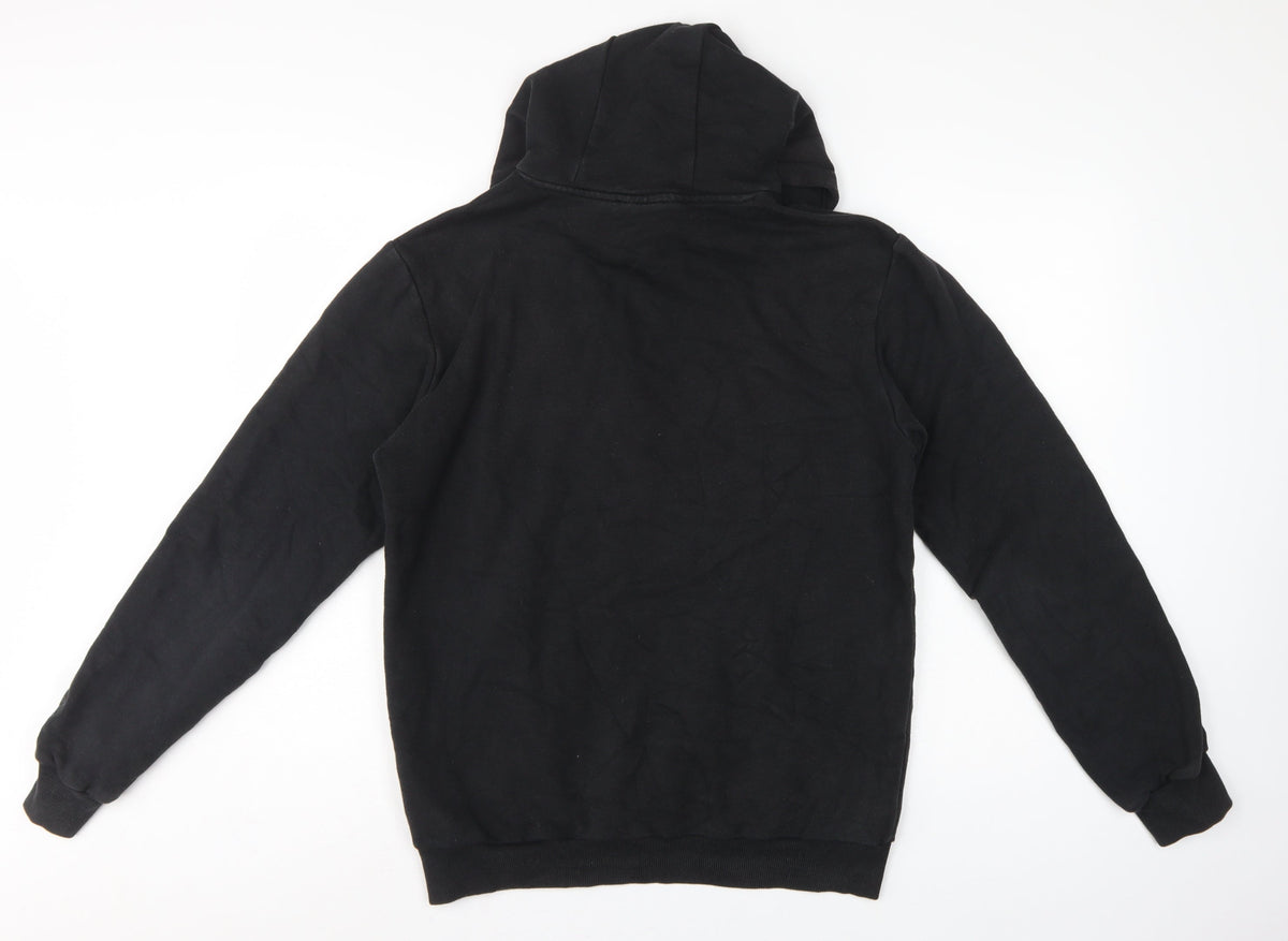 Adidas Men's Black S London Graphic Pullover Hooded Hoodie Kangaroo Pocket