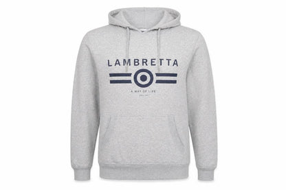Lambretta Men’s Grey M Pullover Logo Graphic Hoodie Pockets