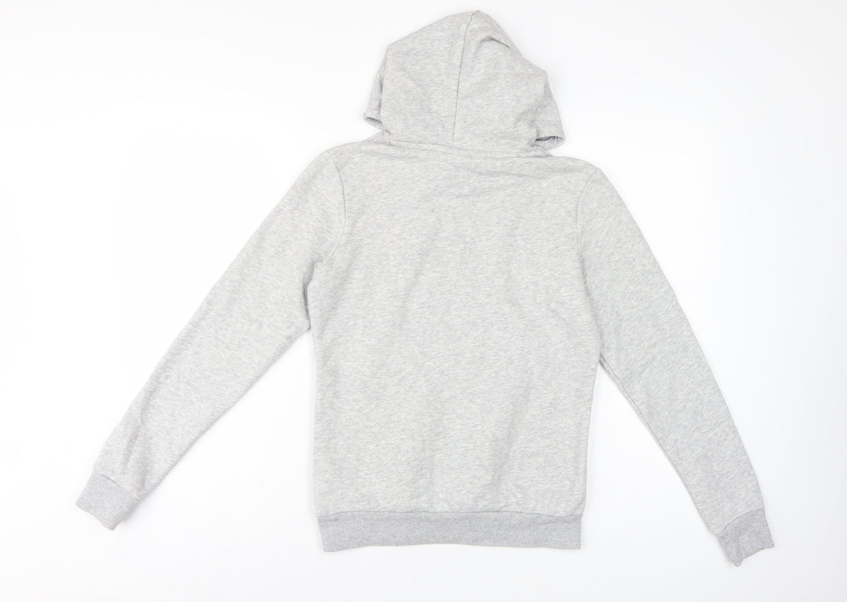 Puma Women’s Grey Logo Pullover Hoodie UK 8 Cotton Blend