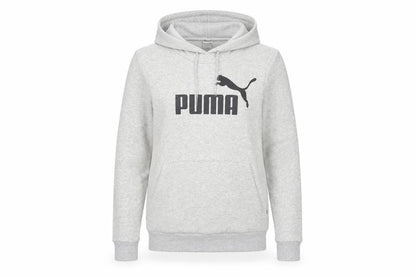 Puma Women’s Grey Logo Pullover Hoodie UK 8 Cotton Blend