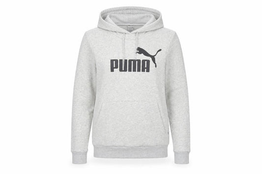 Puma Women’s Grey Logo Pullover Hoodie UK 8 Cotton Blend