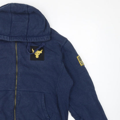 Under Armour Men’s Blue L Project Rock Full Zip Hoodie USA Flag