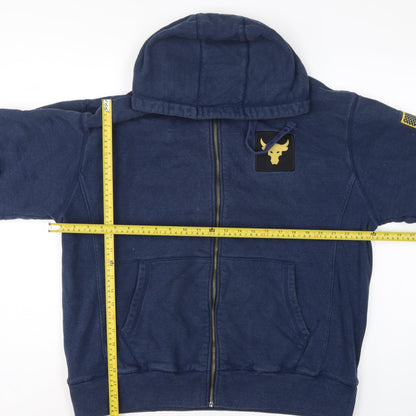 Under Armour Men’s Blue L Project Rock Full Zip Hoodie USA Flag