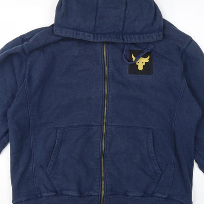 Under Armour Men’s Blue L Project Rock Full Zip Hoodie USA Flag