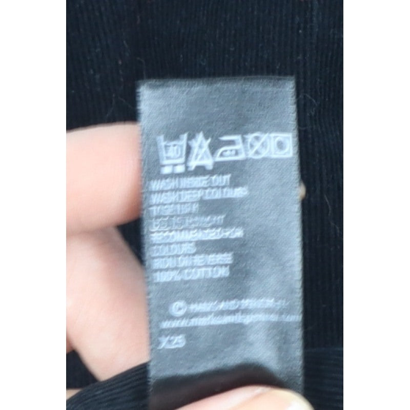 Marks & Spencer Women Black UK 14 A-Line Embroidered Knee Skirt
