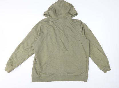 Marks & Spencer Women Green UK 16 Full Zip Hooded Cotton Hoodie