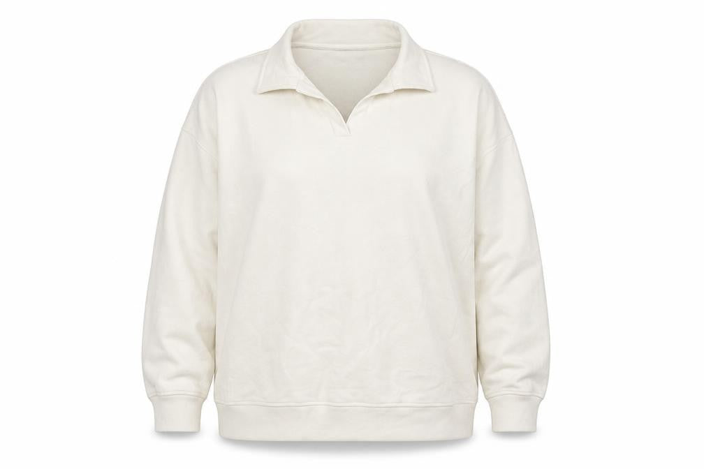 Next Women Ivory 2XL Pullover Sweatshirt High Neck Cotton Blend