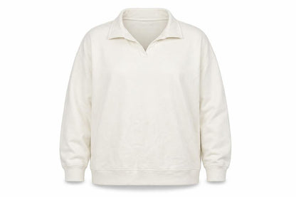 Next Women Ivory 2XL Pullover Sweatshirt High Neck Cotton Blend