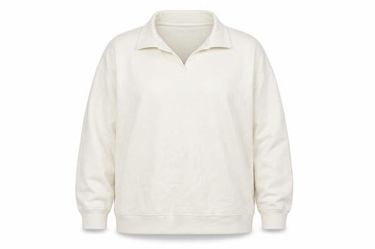 Next Women Ivory 2XL Pullover Sweatshirt High Neck Cotton Blend