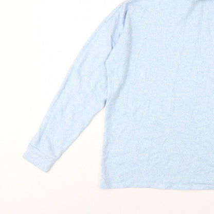 Marks & Spencer Girls Blue Hoodie 13-14 Years Pullover Long Sleeve