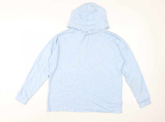 Back view of Marks & Spencer girls’ blue hoodie 13-14 years pullover long sleeve