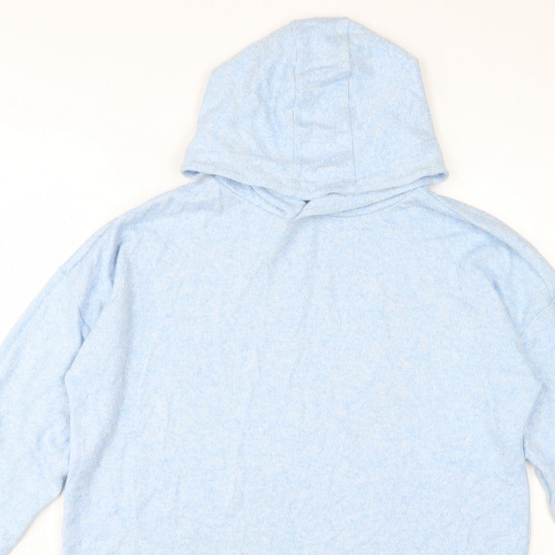 Marks & Spencer Girls Blue Hoodie 13-14 Years Pullover Long Sleeve