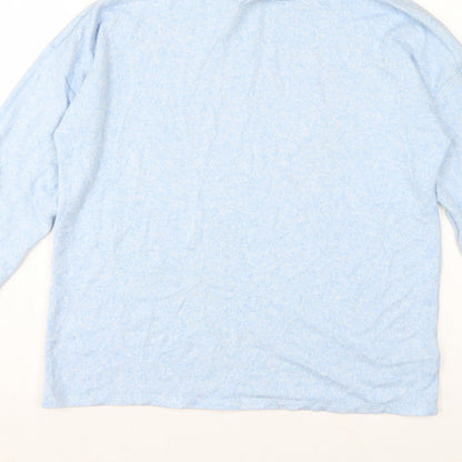 Marks & Spencer Girls Blue Hoodie 13-14 Years Pullover Long Sleeve