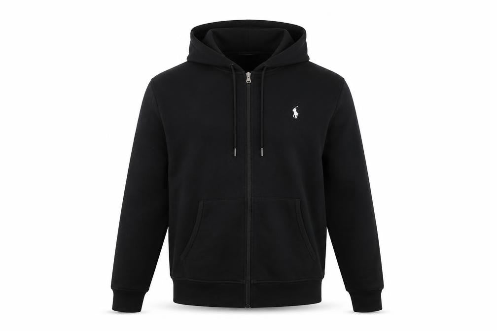 Polo Ralph Lauren Men’s Black Small Full Zip Hoodie Embroidered Logo