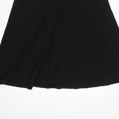 Dorothy Perkins Women Black UK 16 Fit & Flare Cold Shoulder Midi Dress
