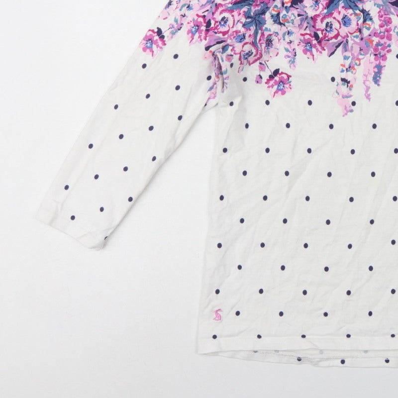 Joules Women’s Multicoloured UK 16 Floral Polka Dot Jersey Long Sleeve Top