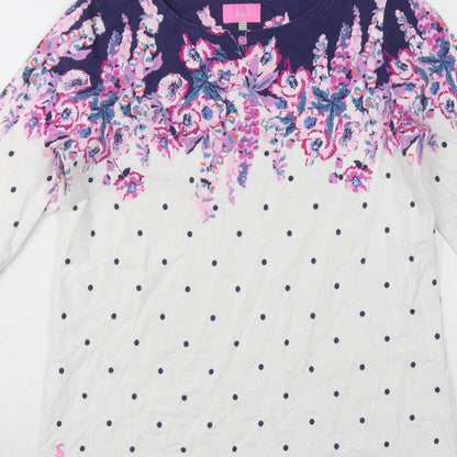 Joules Women’s Multicoloured UK 16 Floral Polka Dot Jersey Long Sleeve Top