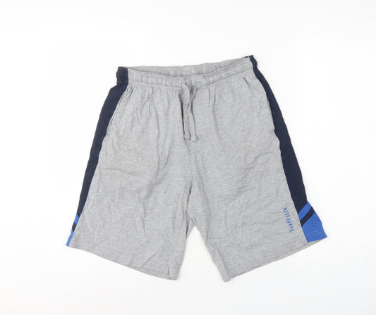 Van Heusen Men’s Grey M Sweat Shorts Drawstring Athletic Sports