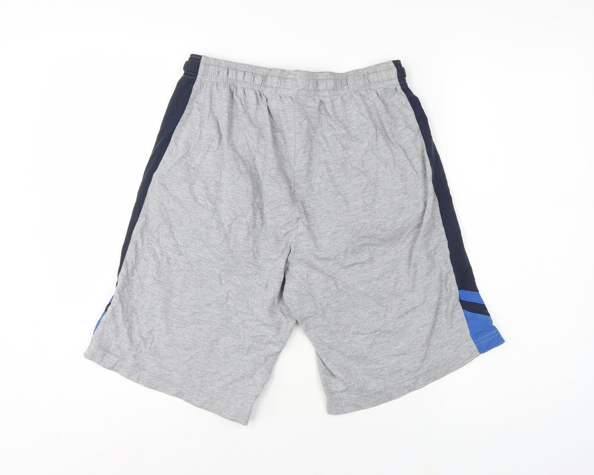 Van Heusen Men’s Grey M Sweat Shorts Drawstring Athletic Sports