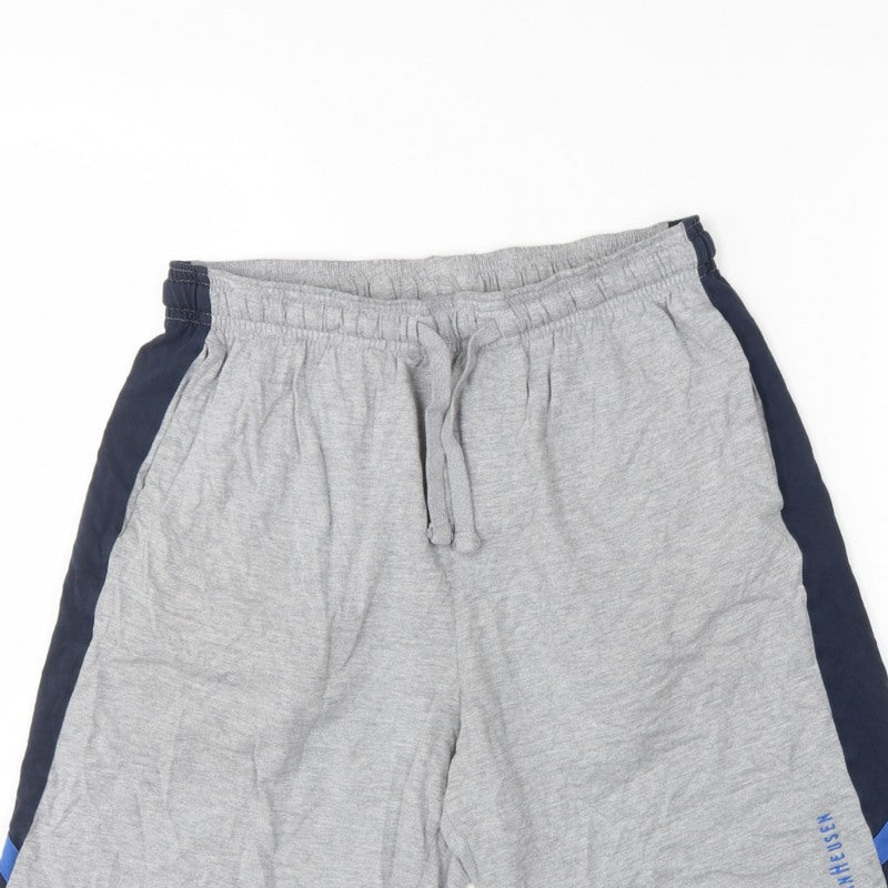 Van Heusen Men’s Grey M Sweat Shorts Drawstring Athletic Sports