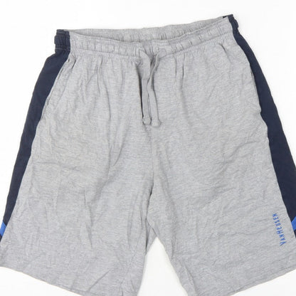 Van Heusen Men’s Grey M Sweat Shorts Drawstring Athletic Sports