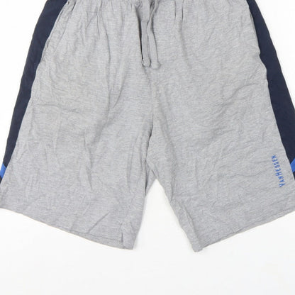 Van Heusen Men’s Grey M Sweat Shorts Drawstring Athletic Sports