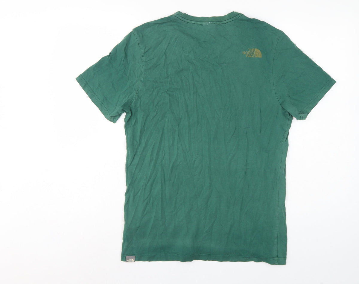 The North Face Men's Green M Logo Graphic Cotton Crew Neck T-Shirt