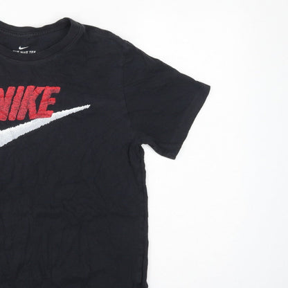 Nike Men’s Black M Logo Graphic Print Crew Neck Short Sleeve T-Shirt
